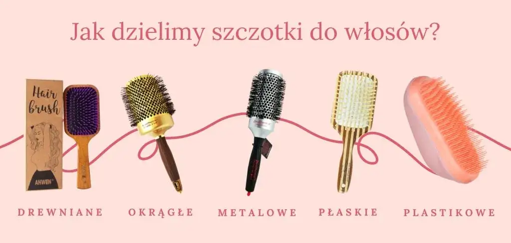 Różne kształty szczotek do włosów