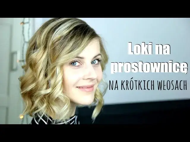 kręcone kr&oacute;tkie włosy prostownicą